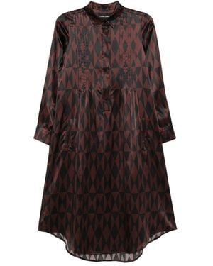 Cynthia Rowley Geometric-Print Dress - Brown
