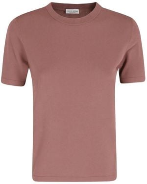 Roberto Collina Fine-Knit T-Shirt - Pink