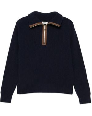 Sandro Pullover Mit Kurzem Reißverschluss - Blau