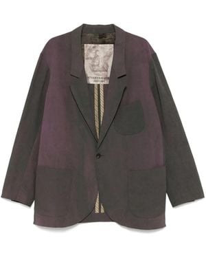 Ziggy Chen Single-Breasted Blazer - Grey