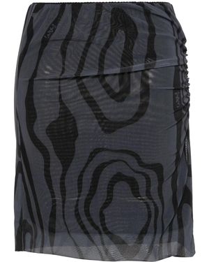 Perks And Mini Gesmockte Rok Met Print - Zwart