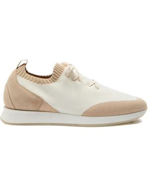 Aurélien Active Knit Lace-Up Trainers - White