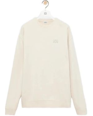 Loewe Anagram Embroidered Sweatshirt - White
