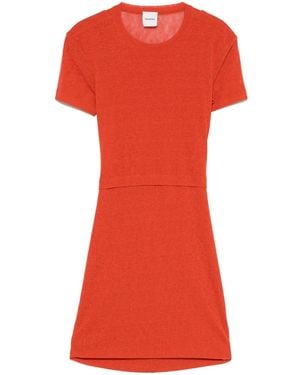 Nanushka Robe Courte À Dos-Nu - Rouge