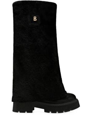 Bogner Turin Shearling-Trimmed Platform Boots - Black