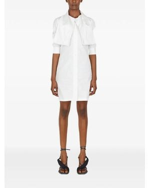 Lourdes Collar Shift Dress - White