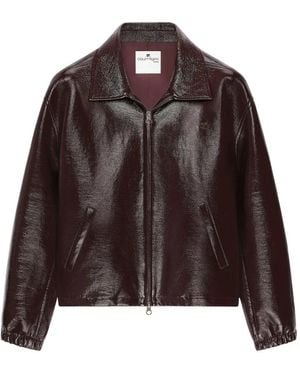 Courreges Chaqueta Bómber De Vinilo - Marrón