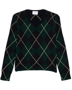 Be You Argyle-Knit Jumper - Green