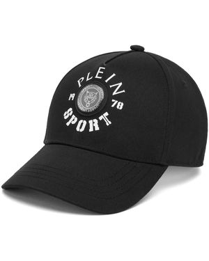 Philipp Plein Casquette À Logo Imprimé - Noir