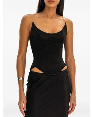 MOOS STUDIO Velvet Edge Corset - Black