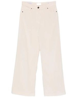 Peserico Corduroy Palazzo Trousers - White