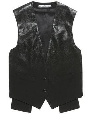 Acne Studios Button V-Neck Waistcoat - Black