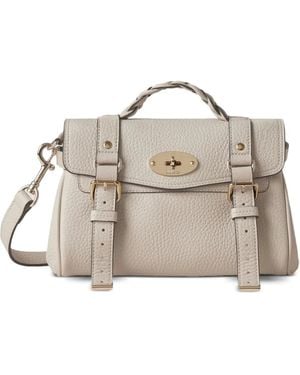 Mulberry Mini Alexa Braided-Handle Buckle Bag - Natural