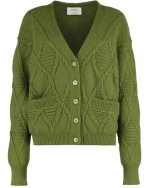 Weekend by Maxmara Cable-Knit Cardigan - Green