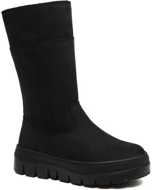 Olang Leather Platform Boots - Black