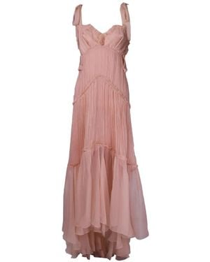 Maria Lucia Hohan Robe Plissée À Encolure Cœur - Pink