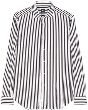 Xacus Striped Longsleeved Shirt - White