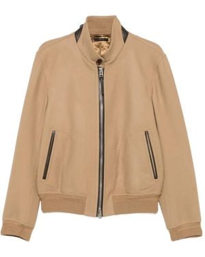 Tom Ford Zip-Up Bomber Jacket - Natural