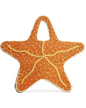 Simon Miller Beaded-Starfish Tote Bag - Orange