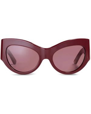 Ganni X Ace & Tate Lunettes De Soleil Trixie À Monture Papillon - Violet