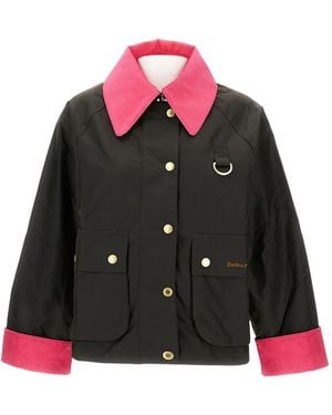 Barbour ツートーン コットンジャケット - グリーン