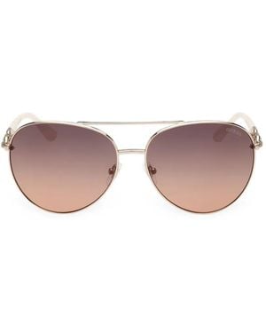 GUESS EYEWEAR Chain-Link Pilot Sunglasses - Pink