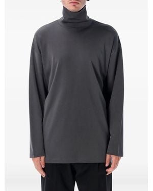 Lemaire T-Shirt À Col Montant - Gris