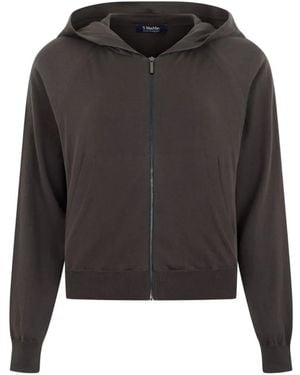 Max Mara Zip-Up Long-Sleeve Hoodie - Black