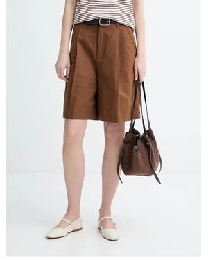 Marc O' Polo Bermuda À Design Plissé - Brown