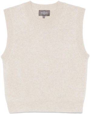 Eric Bompard Ribbed Cashmere Sleeveless Knit Top - Natural