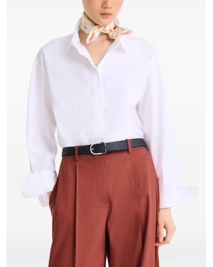 Longchamp En Attendant La Vague Silk Scarf - White