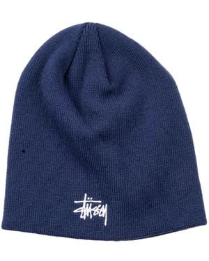Stussy Basic Skullcap Beanie Hat - Blue
