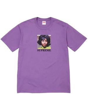 Supreme Aretha Graphic-Print T-Shirt - Purple