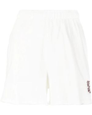 Les Girls, Les Boys Embroidered-Logo Track Shorts - White