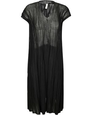 Boboutic Robe Mi-Longue À Design Plissé - Noir