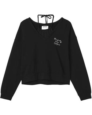 Musium Div. V-Neck Halterneck Sweatshirt - Black