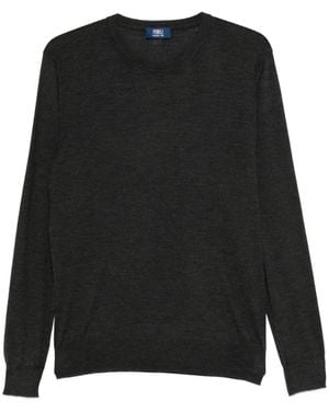 Fedeli Round-Neck Long-Sleeve T-Shirt - Black