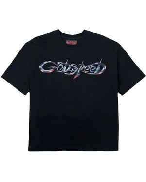 Godspeed New Age Katoenen T-Shirt Met Logo - Blauw