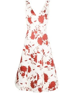 Emilia Wickstead Petrova フローラル ドレス - レッド