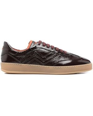 Missoni エナメルレザースニーカー - ブラウン