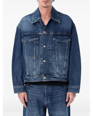 Studio Nicholson Faded-Effect Denim Jacket - Blue