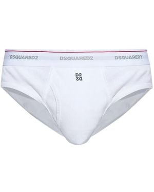 DSquared² Bragas Con Logo En La Cinturilla - Blanco