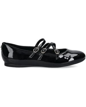 Guess Buckle-Fastening Ballet Flats - Black