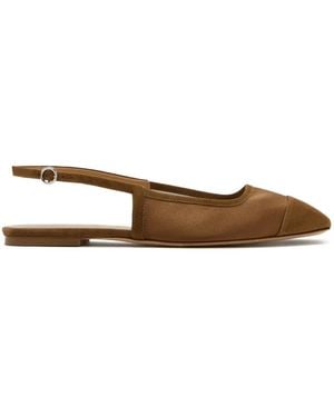Aeyde Geraldine Slingback Ballet Flats - White