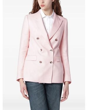 Tagliatore Button Double-Breasted Blazer - Pink