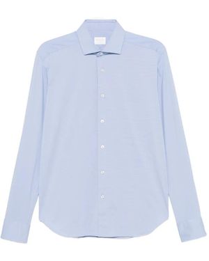Xacus Spread-Collar Long-Sleeve Shirt - Blue