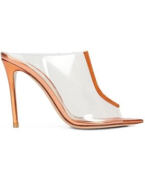 Gianvito Rossi Sigma Crystal-Embellished Sandals - White
