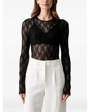 Twinset Lace-Panelled Bodysuit - Black