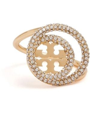 Tory Burch Miller Ring Mit Kristallverzierung - Weiß