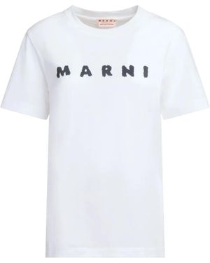 Marni Logo Print T-Shirt - White